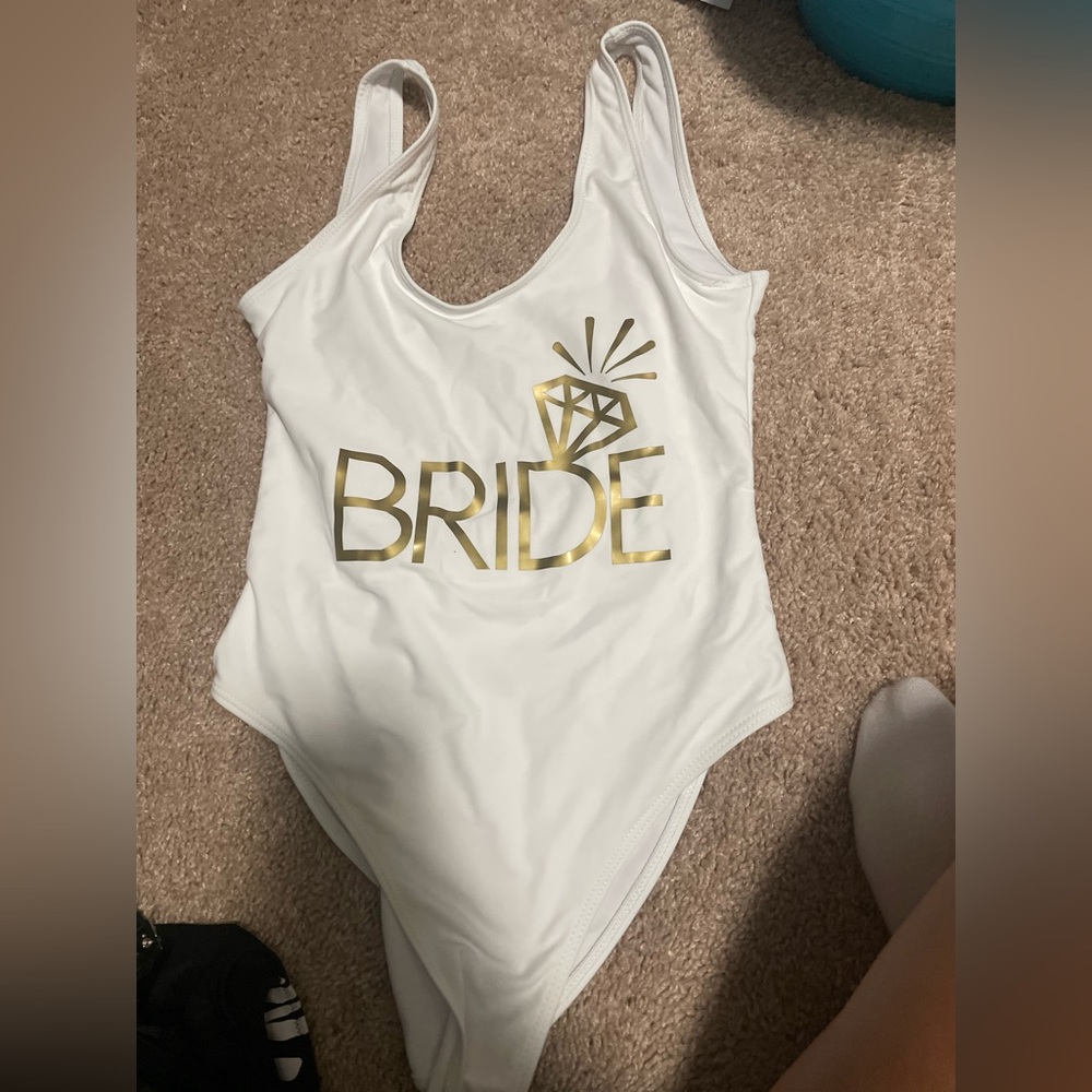 Bridal one piece swim suit